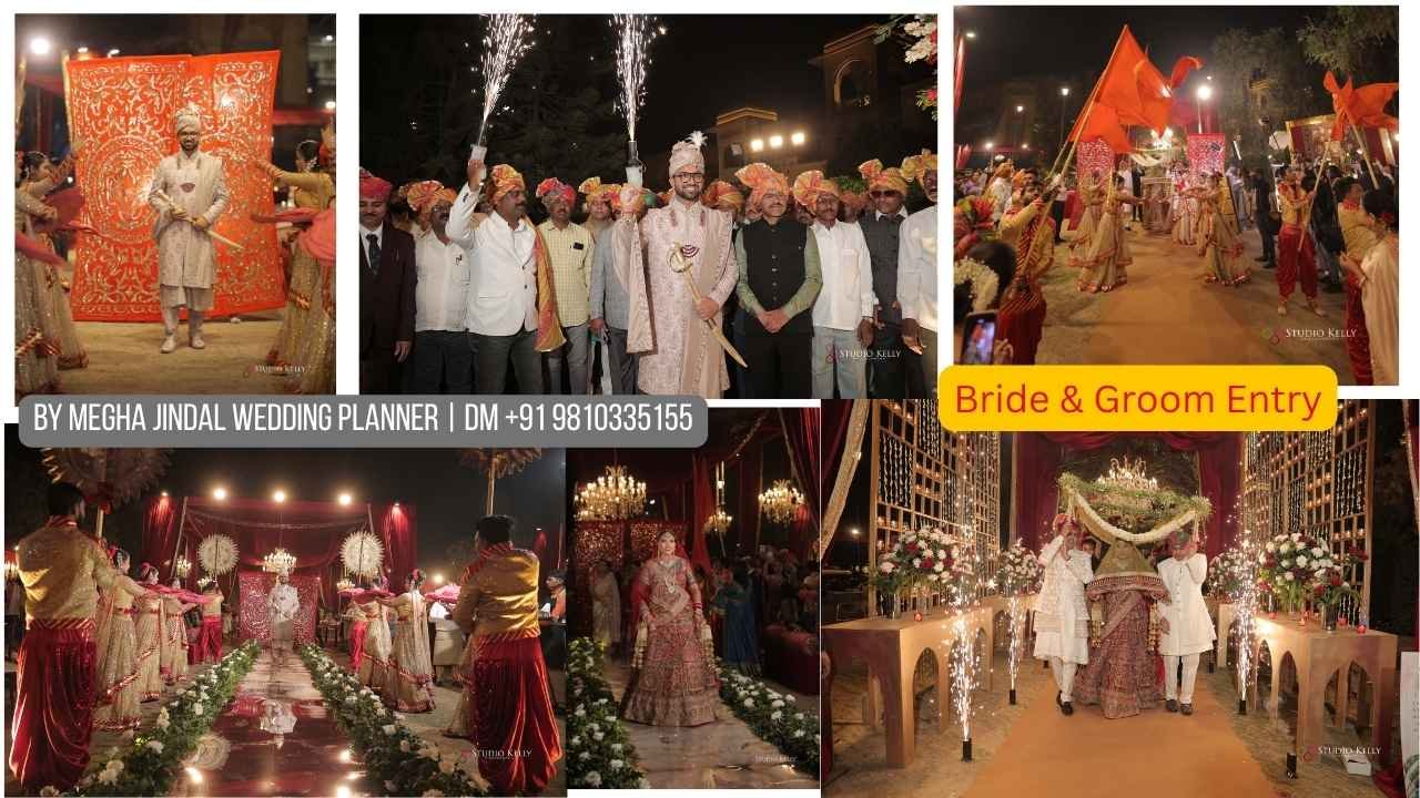 Bride Groom Entry at Heritage Village Resort Manesar Wedding