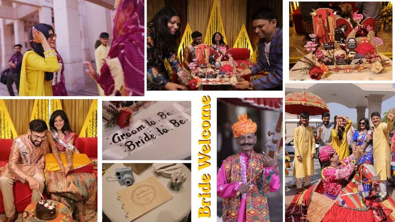 Bride Welcome at ITC Grand Bharat Gurugram Wedding (1) Bride-Welcome-at-ITC-Grand-Bharat-Gurugram-Wedding