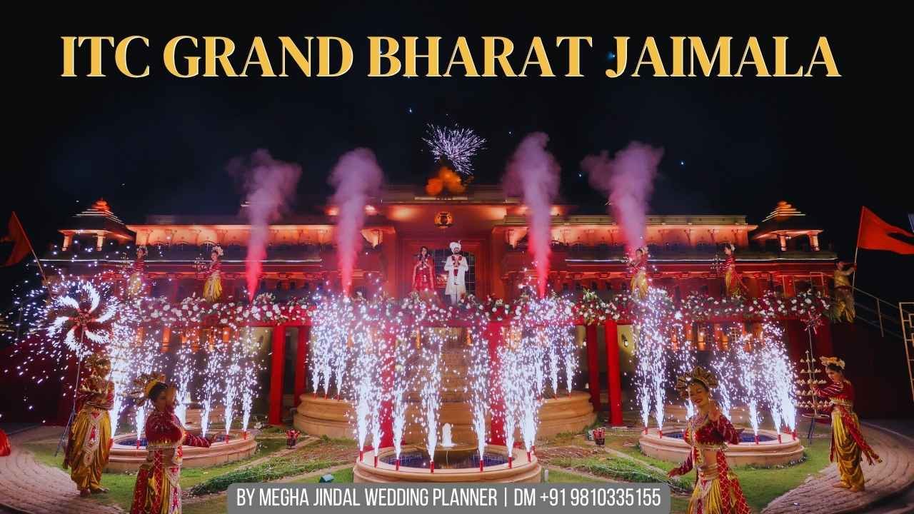 ITC Grand Bharat Gurugram Wedding jaimala ceremony