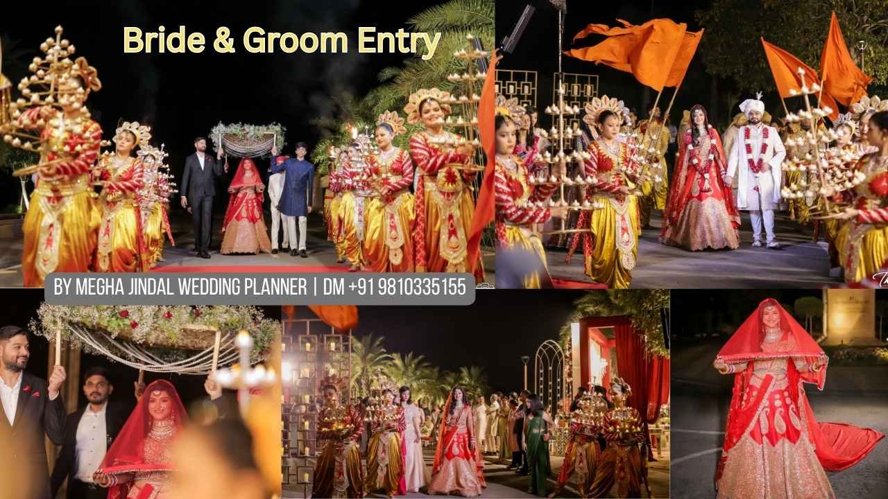 Wedding couple Entry at ITC Grand Bharat Gurugram Wedding